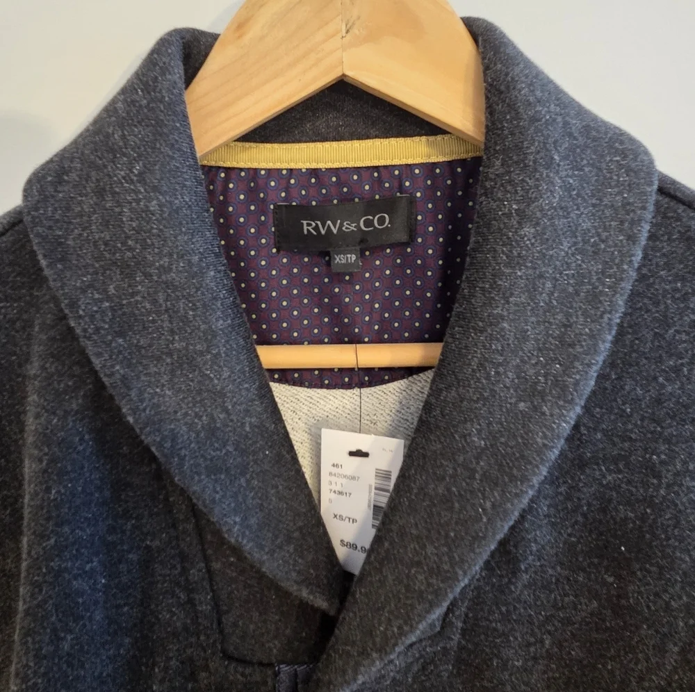 RW&CO Men’s Grey Button Cardigan XS New With Tags - Picture 5 of 7